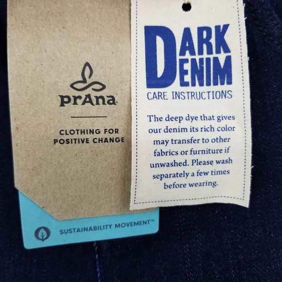 NWT Prana Morrison Raw Hem Crop Jean Rinse Dark Wash Size 4/27 - Picture 4 of 11
